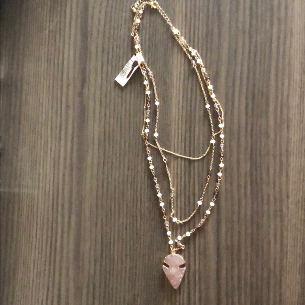Gold and purple necklace